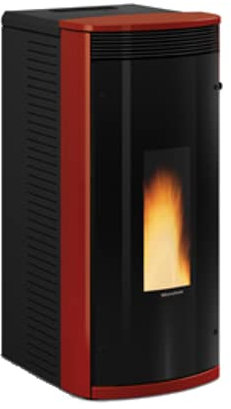 LA NORDICA Stufa A Pellet Sibilla Plus Bordeaux 2,4-8,2 Kw 235 M³ Riscaldabili