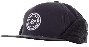 K2 Basecap DACHMÜTZE Kopfbedeckung SCHWARZ Earflap HAT Stickerei 20A3201.1.1 - Earflap HAT (one-Size)