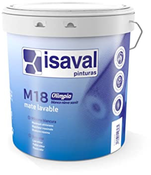 ISAVAL M-18 1L OLIMPIA SANIT BLANCO NIEVE PINTURA ACRILICA BLANCA MATE 1 L. ANTIMOHO