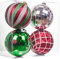 Valery Madelyn Extra großes Weihnachtsbaumschmuck-Set, 4 Stück, rot, grün, weiß, bruchsicher, Weihnachtskugel, Ornamente, 15 cm, hängende Ornamente für Weihnachtsbäume, Weihnachten, Urlaub,