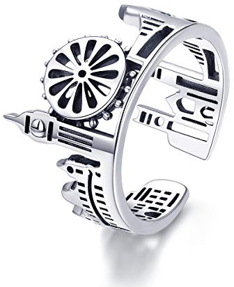 NEWL Fingerring aus 925er-Sterlingsilber, Londoner Stadt, britisches Gebäude-Ringe für Frauen