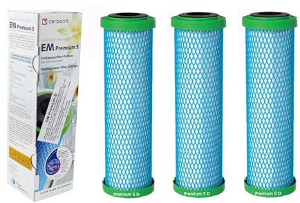 3 x Prime Inventions Wasserfilter EM Premium 5 D höherer Durchfluss für Sanuno Vario-HP Duo