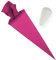 itenga Set Bastelschultüte rund 70 cm inkl. Spitzenschutz - Schultüte Zuckertüte Rohling 1. Schuljahr (Pink)