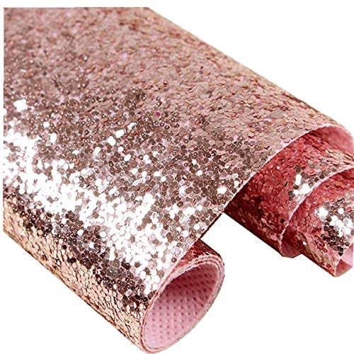 DHHOUSE Or Rose Paillettes Papier Peint, Auto-adhésif Glitter Papier Peint pour Le Mur 44 cm x 5 m
