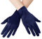 EORUBE 1920s Handschuhe für Damen Handgelenklange Kurze Satin Handschuhe Party Kostüm (Marineblau)