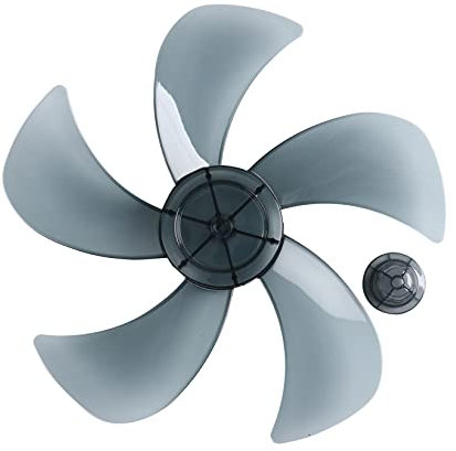 TTAO 12/14 Inch Universal Plastic Fan Blade with Nut Cover Replacement Accessories for Household Standing Pedestal Fan Table Fanner Gray B 12 Inch