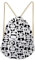 Jeiento Rucksack mit Kordelzug für Männer und Frauen, lässige Kordelbeutel, Partygeschenk, panda, 36