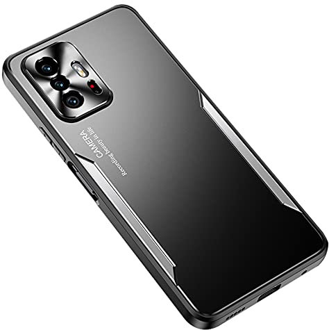 ESTH® Custodia per Xiaomi 11T/11T Pro Cover in Alluminio & Silicone [Design Meccanica Durevole] Protezione da Cadute e Urti, Cover per Xiaomi 11T/11T Pro, Argento