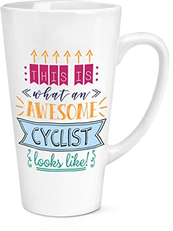 This is What an Awesome Cyclist Looks Like 17oz Large Latte Mug Cup