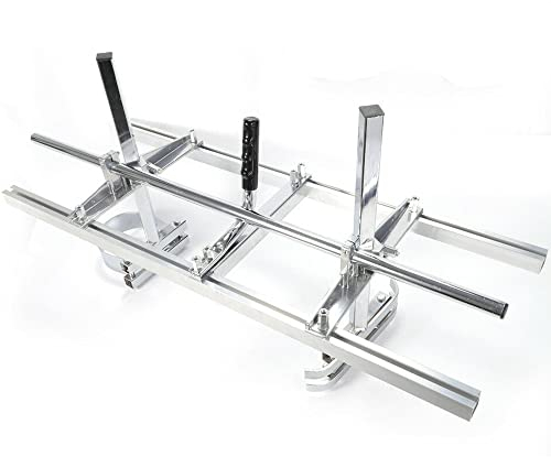36 Zoll Tragbar Kettensägen Mühle Beplankung Fräsen, Kettensäge Zubehör Werkzeuge von 14” bis 36” Führer Bar Beplankung Länge, Kettensägen-Sägewerk-Schnittholz aus Aluminium Stahl für Erbauer