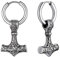 FaithHeart Viking Thors Hammer Ohrstecker für Herren Männer Punk Creolen Ohrringe Wikinger Amulett mit Geschenkebox für Weihnachten