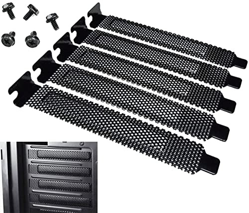 5pcs Computer Pci -schlitzabdeckung Pci -staubstaubabdeckungen Pci -staubfilter -Bracket -Computer -lüfterfilter 5 Schrauben