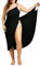 Gellmall Sarong Wrap Oversize Bikini Cover Up Träger Rückenfrei Wickeltuch Strandtuch Urlaub Lange Strandkleider Towel Pareos Schwarz 3XL