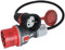 RoadEu CEE Starkstrom Adapter, CEE Stecker 16A, 380V auf 220V, Schuko Kupplung, 3x2,5mm Gummikabel 3 Meter, 16A auf 230V, Ausschließlich Europäische Komponenten
