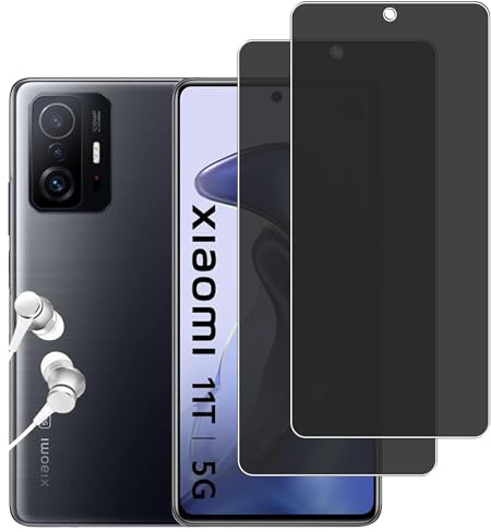 KELOLIN [2 pièces] Anti Espion Verre Trempé Protection écran Pour Xiaomi 11T/11T pro 9H Dureté, Anti Rayures, Confidentialité Protecteur d'Écran Verre Pour Xiaomi 11T/11T pro