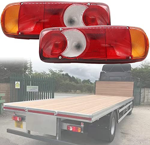 AGALUS Rücklicht Heckleuchte für Volvo Scania DAF Man Iveco LKW 1996-2005, 24V Linke Rechte Rückleuchten Rücklichter Auto Hinten Ersatz, 1401731,Red-Right