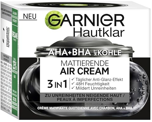 Garnier SkinActive AHA+BHA Crème matifiante pour le visage pour peaux sujettes aux impuretés 50 ml
