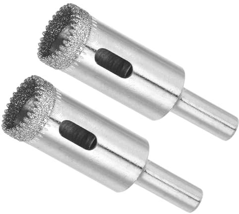 CoCud Diamond Hole Saws Drill Bits, 15mm / 19/32 Drilling Diameter, Serrated Nickel Plated Drill Bit - (Applications: for Glass Ceramic Tiles Marble Stone), 2-Pieces
