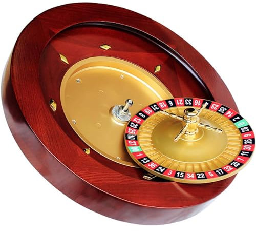 GALPBBCADE Hölzernes Roulette Rad Massivholz Roulette Tischrad Multifunktion Praktische Turntable Freizeit Tischspiele Casino Spiele Glücksspiele für Erwachsene,005
