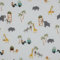 VmG-Store Baumwollstoff Meterware 140cm Breite Stoffe zum Nähen Nähstoff Kinderstoff für Kissen Babykleidung Kinderkleidung DIY (Safari Tiere Bc021)