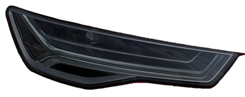 LeLeD Geeignet für Audi A6 C7 4G S6 RS6 2012-2018 Auto Scheinwerfer tönung Schutz Folie rücklicht TPU Aufkleber dekor Film zubehör,Blackened
