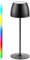 tomons LED Nachttischlampe Dimmbare, Kabellose Touch-Tischlampe, Schreibtischlampe Wiederaufladbar, Winkelverstellbar, Farbtemperatur 3000-6500K, 4 RGB-Modi, Speicherfunktion, IP54 wasserdicht