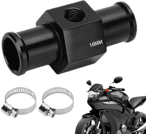 Adaptateur de tuyau de radiateur à jauge – Tuyau à joint robuste, kit d'adaptateur de tuyau de radiateur | Adaptateur de capteur en alliage d'aluminium, connecteur de raccord de jauge de température d