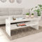 AJJHUUKI Table basse en bois laqué blanc brillant 100 x 40 x 40 cm