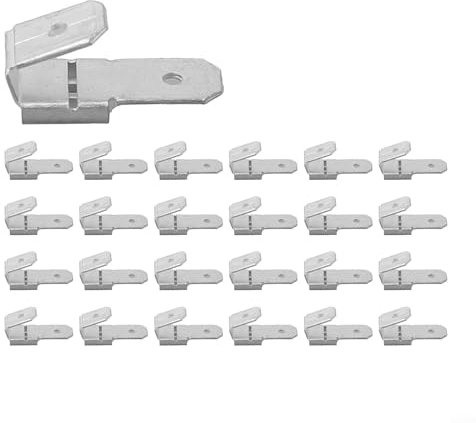 Double Piggyback Spade Connectors, Electrical Double Male Female Adapter, Tinned Copper Double Spade Connectors, Electrical Terminal Assortment(25PCS)