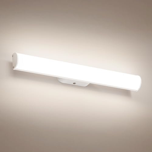 OOWOLF Bathroom Mirror Wall Light - 17 12W 4000K LED Makeup Shaver Lamp Wall Over IP44 Mirror for Dressing Table Cabinet (White, 17 Inch)