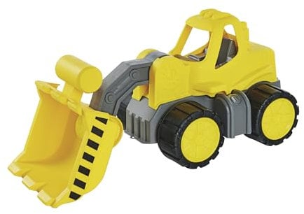 BIG Power Worker – Classic Radlader (21cm) mit Reifen aus Softmaterial - Spielzeug Auto ideal für Unterwegs, bewegliche Schaufel mit Griff, für Kinder ab 2 Jahre, Gelb