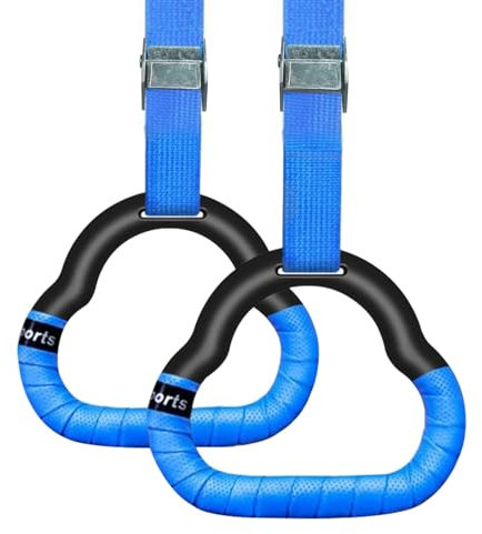YGCQFH Gymnastics Rings for Kids Bars， Gymnastics Rings， Trapeze Bar Pull Up Gym Rings， Gymnastic Rings，Gym Rings，Professional Fitness Rings Pull Up Rings， Non-Slip Load-bearing 120KG