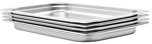 Xichuzi Gastronormbehälter 4 STK. GN 1/1 40 mm Edelstahl, Behälter, Edelstahl Behälter, Speisebehälter, Chafing Dish Behälter, Buffet Behälter, Gastronomie Behälter - 50879