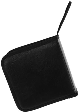 40 Capacity Cd DVD Storage Bag Portable Pu Disc Holder Organizer for Car and Office Use Lightweight Protective Case Dust Cover