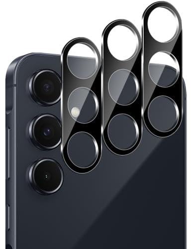 Vanrain Kameraschutz für Panzerglas für Samsung Galaxy A55 5G, 3 Stück 9H Härte Kamera Schutz Ultra-klar Kratzfest Linse Schutzglas für Galaxy A55, Schwarz