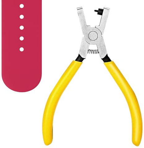 Huybaa Pinza per Buchi Cintura, Fustellatrice Portatile per Cinturini Orologi in Pelle - Strumento di Precisione in Acciaio ad Alto Carbonio