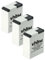 vhbw 3X Batterie Compatible avec GoPro Hero 3 III White Edition, 3 III Silver Edition caméra vidéo caméscope (1180mAh, 3,7V, Li-polymère)
