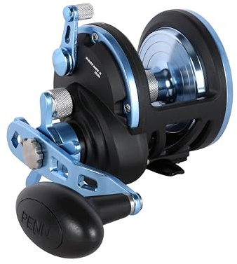 Penn Warfare™ II Star Drag Rolle | Rolle für das Angeln von Raubfischen im Salzwasser | Schleppangeln, Casting und Grundangeln | Levelwind-Spule | Mehrere Größen