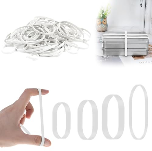 100 PCS Elastic Bands- 4 Sizes, Strong Thick Elastic Rubber Bands,Extra Wide & Thick, for Home School Office Workshop Accessories 5/6/8/12CM