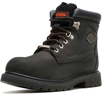 Harley-Davidson Men's Badlands Leather Motorcycle Casual Boot, Black, 8