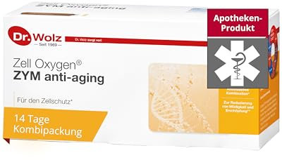 Dr. Wolz Zell Oxygen ZYM anti-aging, bioaktive Mikronährstoffkombination für die Regeneration der Zellen¹, 14x 20ml Ampullen + 14 Kapseln