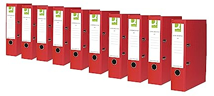 Q-Connect Lever Arch File Paperbacked A4 Red (10 Pack) KF20041