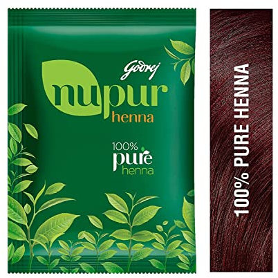 Godrej Nupur Mehendi Polvere 9 Erbe Blend, 120 grammi (3 Pack)