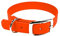 LENNIE BioThane Halsband, Dornschnalle, 25 mm breit, Größe 32-40 cm, Neon-Orange, Aufdruck möglich