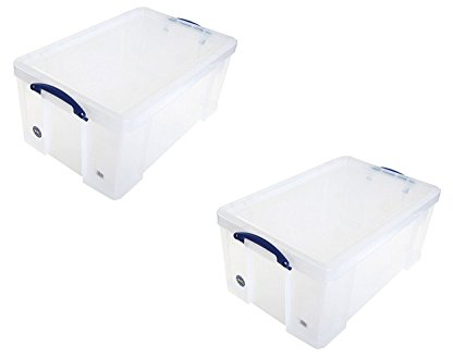 Really Useful 64 Litre Pack 2 Clear