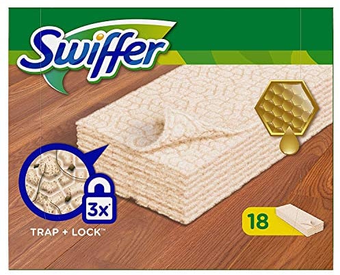 Swiffer - Recambio para mopa de suelo seca para madera y parqué (18 unidades)