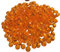 200 Stück 11mm glitzernde orange Deko Diamanten Brillianten Strasssteine Acrylsteine transparent klar kristall basteln Gltzersteine Schmucksteine Strass Steine zum Verzieren Dekorieren von CRYSTAL KING (Orange)