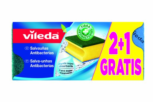 Vileda – SALVAUÑAS bactérie Serpillière – Super Absorbante – Lot de 2 + 1 Gratis – [Pack de 3]