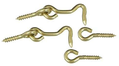 National Hardware N118-083 V2001 Hooks & Eyes in Solid Brass, 2 pack