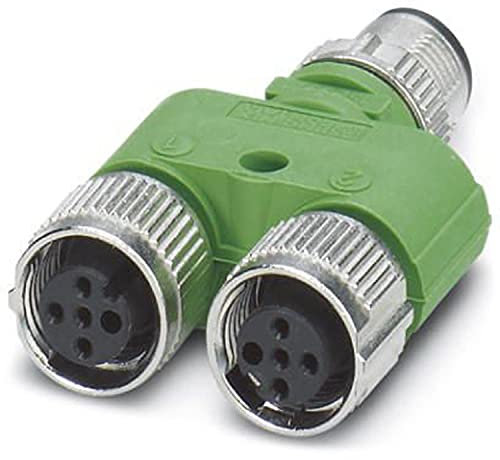 PHOENIX CONTACT SAC-3P-Y/2XFS B PE SCO Y-Verteiler, 4 Polig, Stecker Gerade M12 Speedcon, Kodierung A, Buchse Gerade M12 Speedcon, 5 Stück
